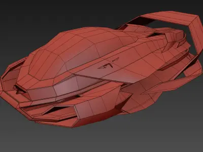 SALE 5 in 1 Cheap Cool Hover Car Collection 05 3D model