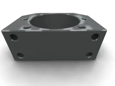 DSG40H metal plate with holes 3D model