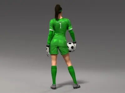  Female Goalkeeper Animated HQ Standard License 