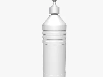 White Plastic Spray Bottle 3D model