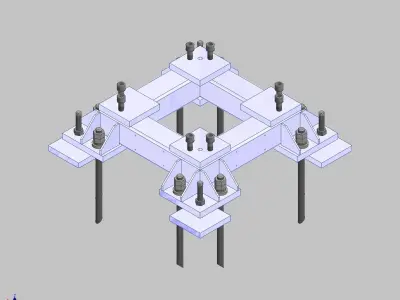 26360-Base for robot KAWASAKI BX100L-Hight 200  3D model