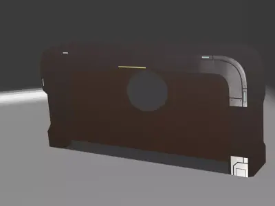 Ripple Gate  Sci-Fi Energy Portal for Blender Free low-poly 3D model