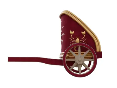 Fancy Chariot Low-poly 3D model