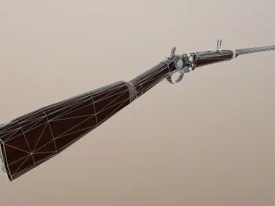 Smith Carbine Game Ready Low-poly 3D model