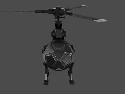 Copter Drone Low-poly 3D model