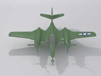 McDonnell XP-67 Low-poly 3D model