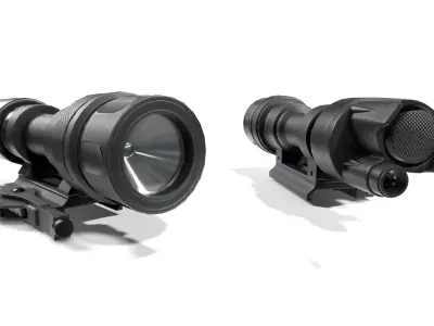 Surefire M952V LED IR Scout Rifle Weapon Mounted Light Low-poly 3D model