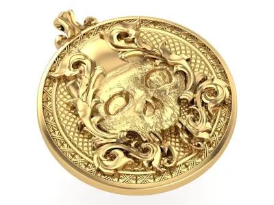 Skull  pendant 3D print model