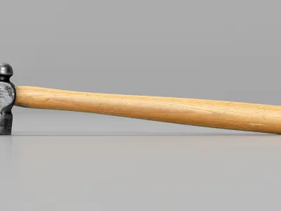 Ball Peen Hammer Low-poly 3D model
