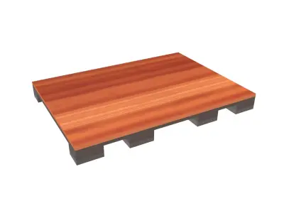 Wooden Platform v1 001 Low-poly 3D model