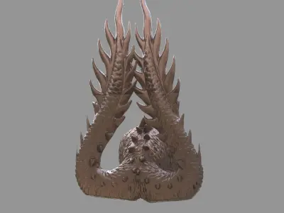 Dragon stylized  tail 1 3D model