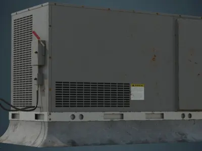 Rooftop AC Unit 2B Low-poly 3D model