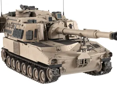 M109A6 Paladin Low-poly 3D model