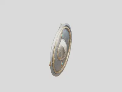 Ancient Shield with Engravings 3D Model Low-poly 3D model