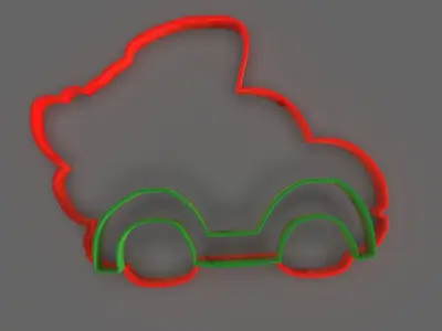 Christmas Truck Cookie Cutter 3D print model