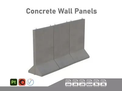 Concrete Wall Panels 3D model