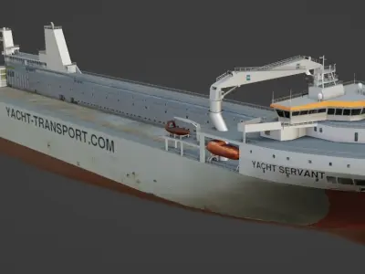 Yacht Servant DYT vessel  3D low-poly model Low-poly 3D model