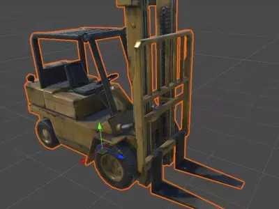 forklift Low-poly 3D model by iammaya