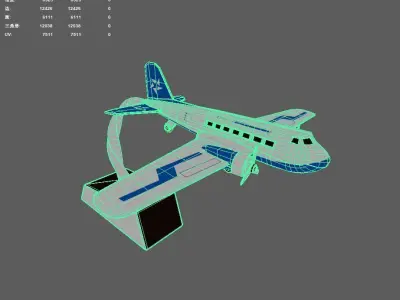 Aircraft ornaments Low-poly 3D model