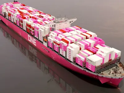 ONE Container ship 3D model