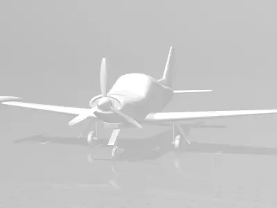 Marchetti airplane with propellers 3D print model