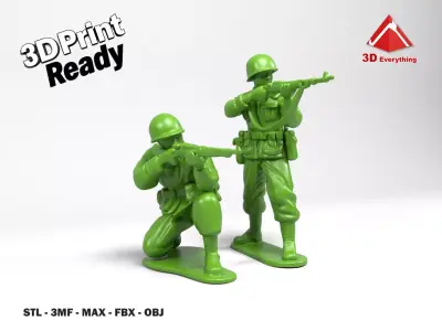 Plastic soldiers figures 3 3D print model