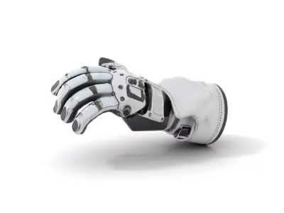 Futuristic Robotic Hand Model Pack with Articulated Fingers Low-poly 3D model purchase