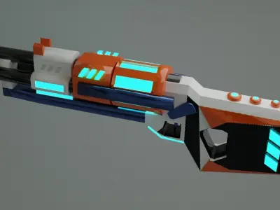 laser blaster Free low-poly 3D model
