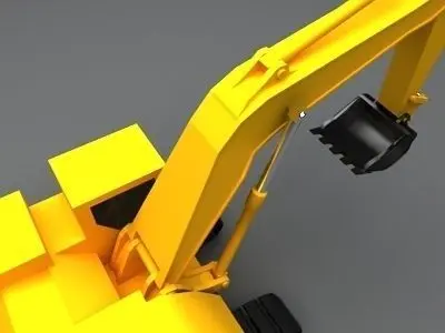 Excavator on sand 3D model