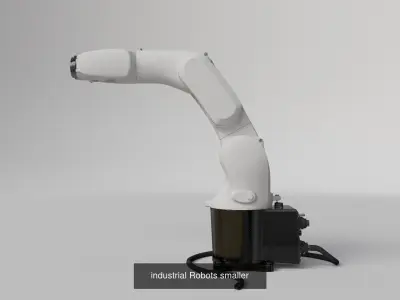 4 industrial Robots and 4 differents head 3D Model Pack