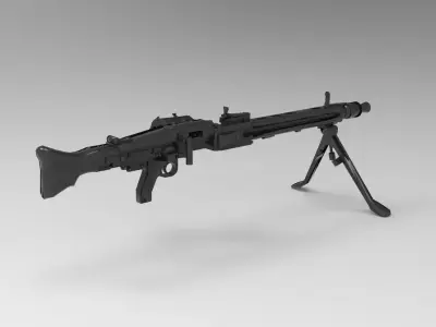 MG 42 machine gun 3D model purchase