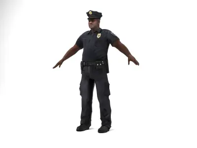 Policeman 2 Low-poly 3D model