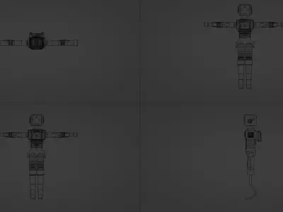 Robot Model iron man Low-poly 3D model