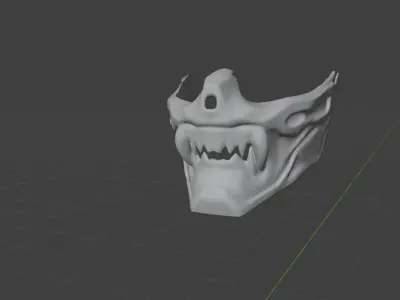 CYBER ONI MASK 3D model