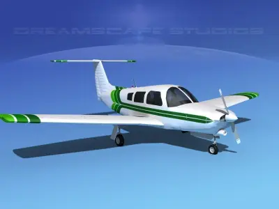 Piper Turbo Arrow III 3D model 6
