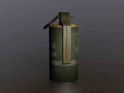 M18 Smoke Grenade 5 Variations  Game Ready PBR and LODS Low-poly 3D model