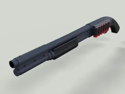 Shotgun gun 3D model
