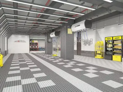 Car Service 3D model