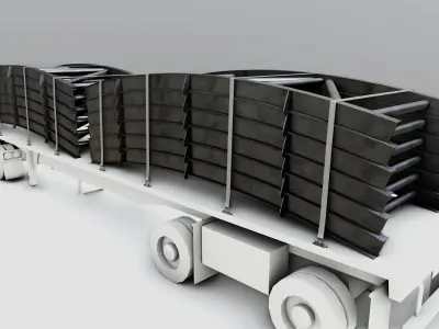 CARGO MODELS FOR TRUCK TRAILER-Bridge Modul Type-1 3D model