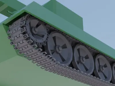 Low Poly Tank 3D model