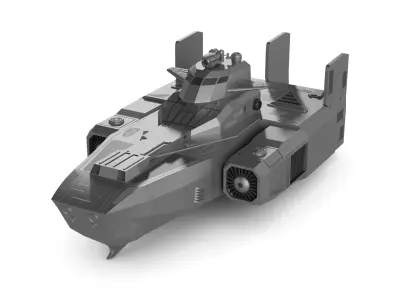 Assault Ship 3D model PBR