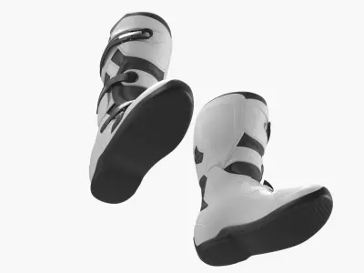  Enduro Motorcycle Boots White Black 