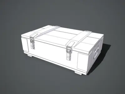 Army grenade box Low-poly 3D model