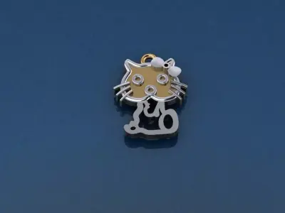 Hello kitty Pandant Free 3D print model