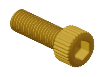 Plastic Socket Bolt Toy 3D model