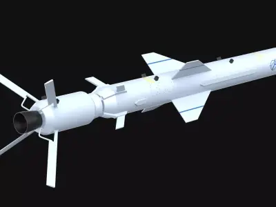 Neptune R-360 Anti-Ship Cruise Missile PBR 3D model