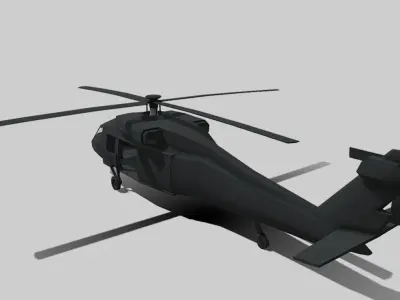 Black Hawk Helicopter Low Poly Low-poly 3D model