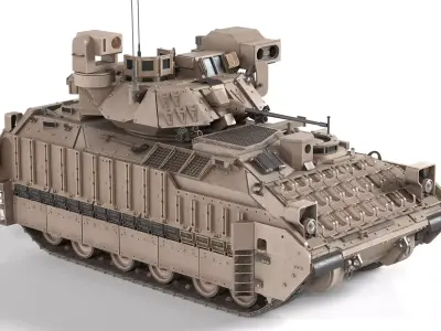 M2A3 Bradley Infantry Fighting Vehicle Low-poly 3D model