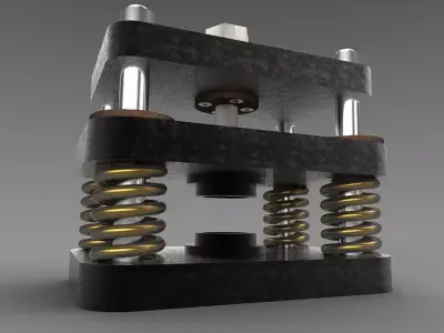 Press machine with springs Free 3D model