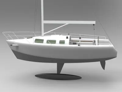 Beneteau Sailing Boat 3D model